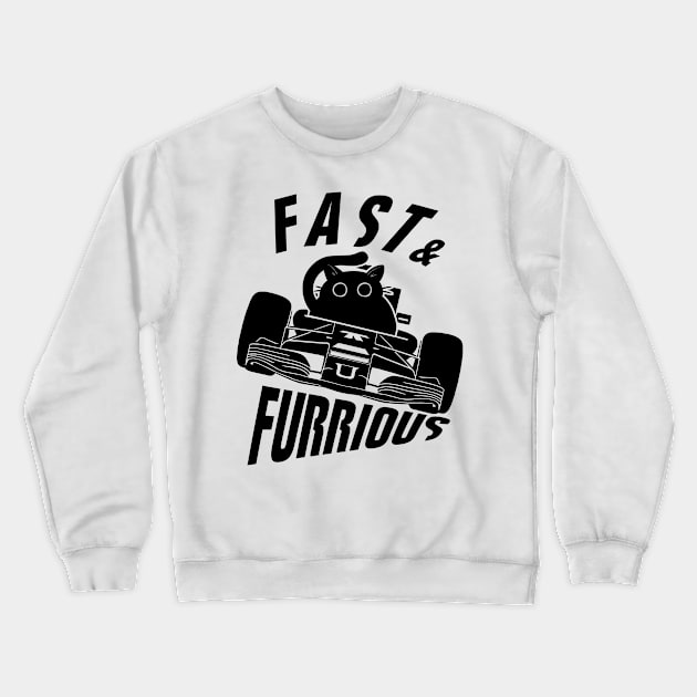 Funny  FURRurious car driving cat Crewneck Sweatshirt by TMBTM